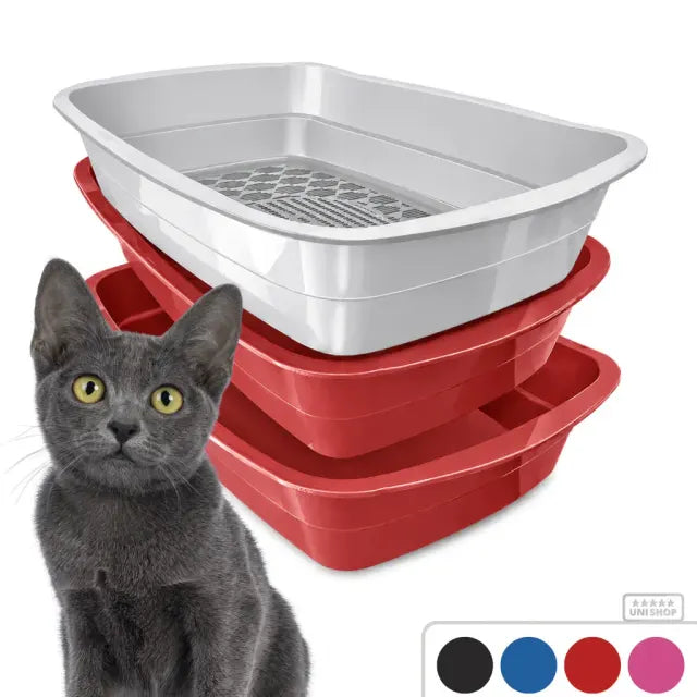 Caixa De Areia Para Gatos Coms 3 em 1