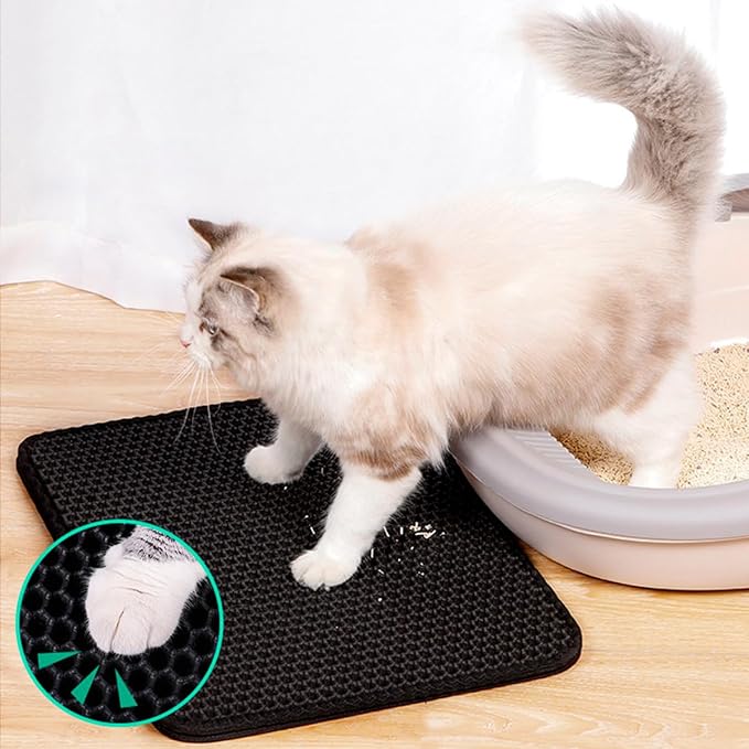 Tapete Higienico Para Gato Coletor De Areia 30x45cm Cor:Preto
